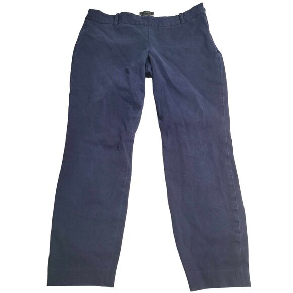 2757 J.‎ Crew Minnie Navy Blue Crop Ankle Size 10 - Picture 1 of 5